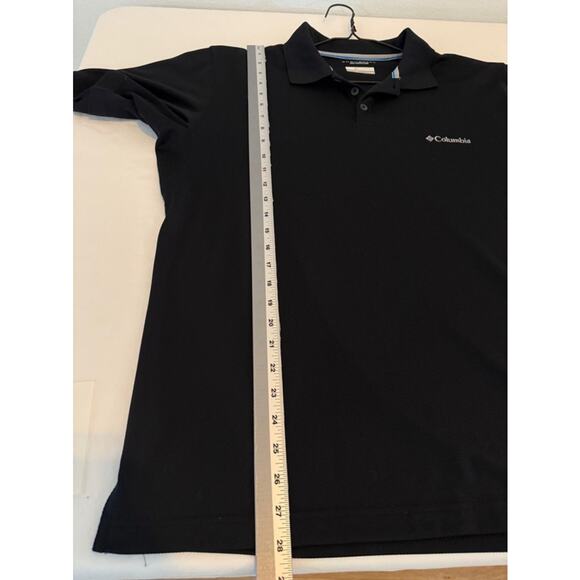 Columbia City Voyager Omni-Shade Sun Protection UPF 30 Black Staple Polo Shirt L - Picture 6 of 7
